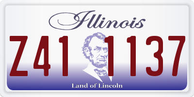 IL license plate Z411137