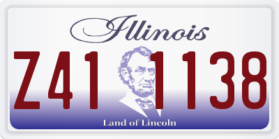 IL license plate Z411138