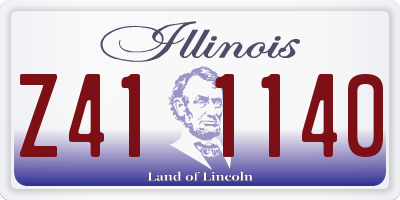 IL license plate Z411140