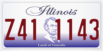 IL license plate Z411143