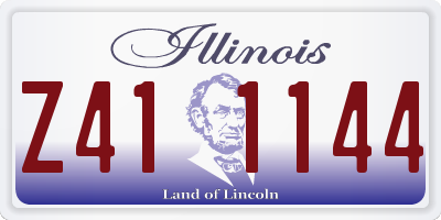IL license plate Z411144