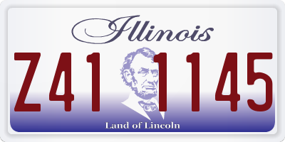 IL license plate Z411145