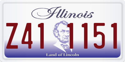 IL license plate Z411151