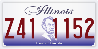 IL license plate Z411152