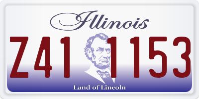 IL license plate Z411153