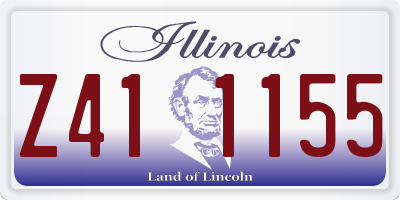 IL license plate Z411155
