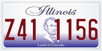 IL license plate Z411156