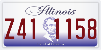 IL license plate Z411158