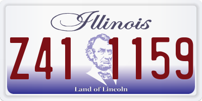 IL license plate Z411159