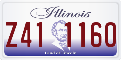 IL license plate Z411160