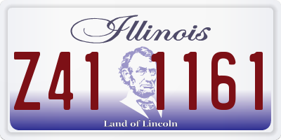 IL license plate Z411161
