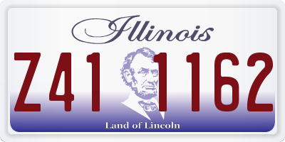 IL license plate Z411162