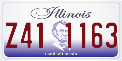 IL license plate Z411163