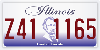 IL license plate Z411165