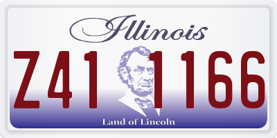 IL license plate Z411166