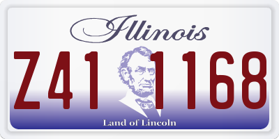 IL license plate Z411168