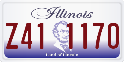 IL license plate Z411170