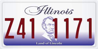 IL license plate Z411171