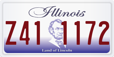 IL license plate Z411172