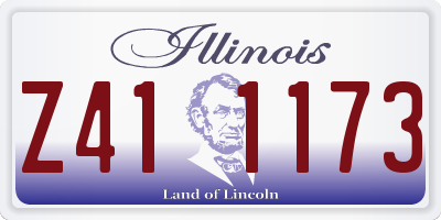 IL license plate Z411173