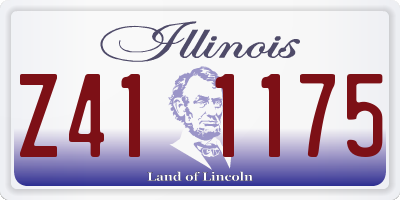 IL license plate Z411175