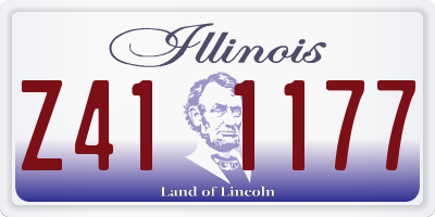 IL license plate Z411177