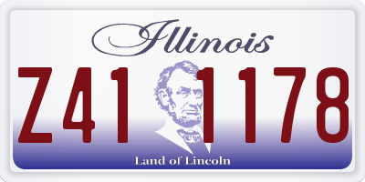 IL license plate Z411178