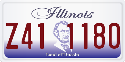 IL license plate Z411180