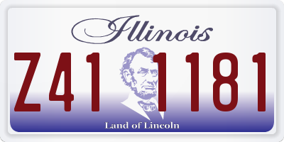 IL license plate Z411181