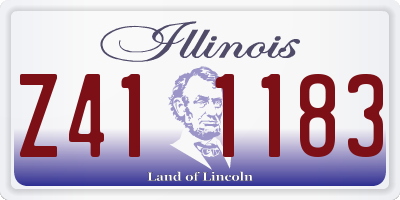 IL license plate Z411183