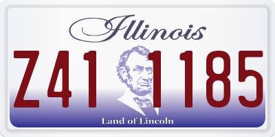 IL license plate Z411185