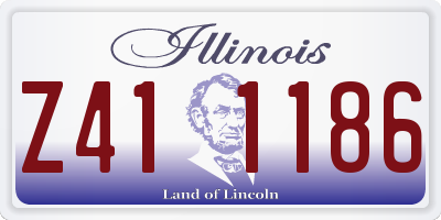 IL license plate Z411186
