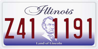 IL license plate Z411191