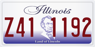 IL license plate Z411192
