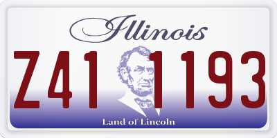 IL license plate Z411193