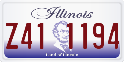 IL license plate Z411194