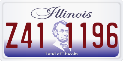 IL license plate Z411196