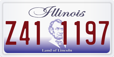 IL license plate Z411197