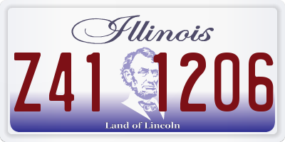 IL license plate Z411206