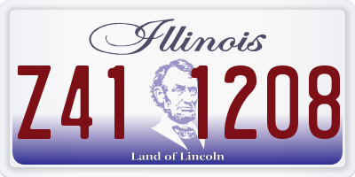IL license plate Z411208