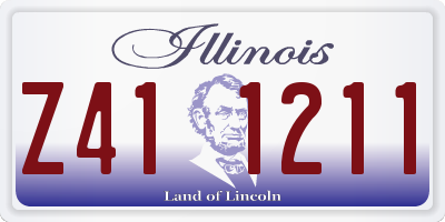 IL license plate Z411211