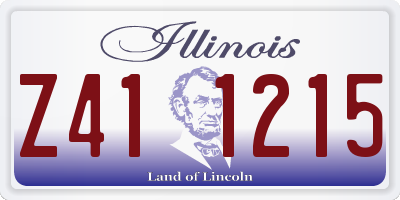 IL license plate Z411215