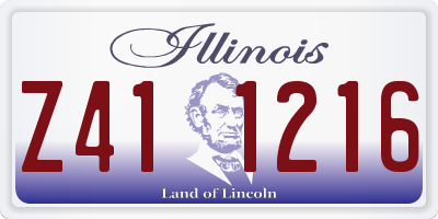 IL license plate Z411216