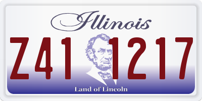 IL license plate Z411217