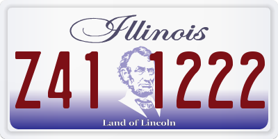IL license plate Z411222