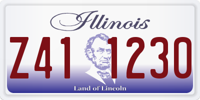 IL license plate Z411230
