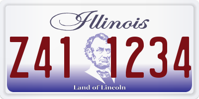 IL license plate Z411234