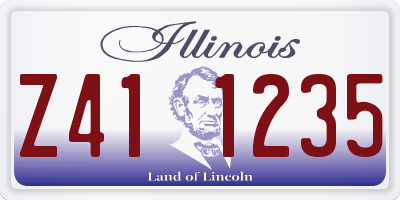 IL license plate Z411235
