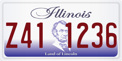 IL license plate Z411236