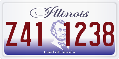 IL license plate Z411238